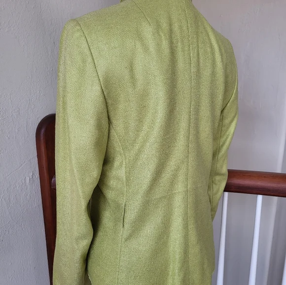 Akris Lime Green Blazer Size 10 - Picture 4 of 15